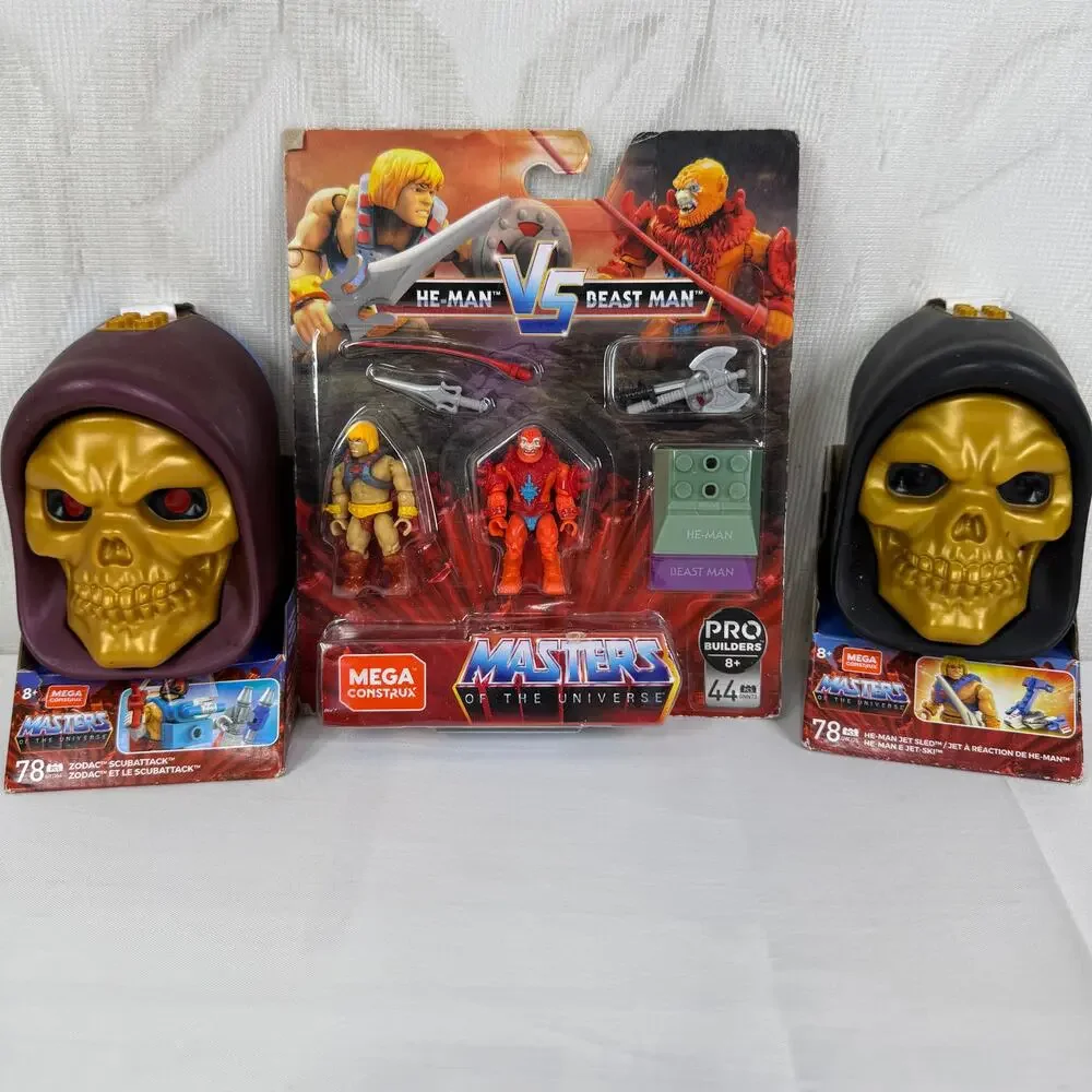Mega Construx‎ Masters Universe Skeletor He-Man Jet Sled Set & Zodac Scubattack